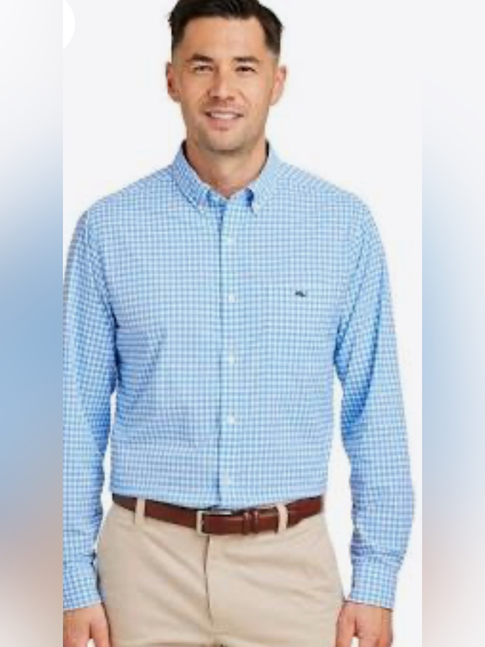 Vineyard vines blue slim fit Tucker gingham shirt